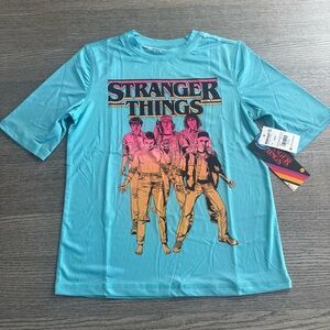 Netflix Stranger Things Boys RASHGUARD UPF 50+ Sun Shirt Boys Size L (10-12)